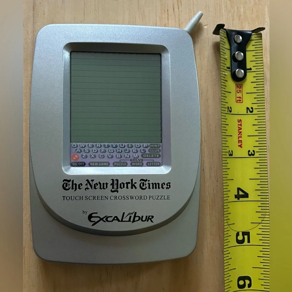 New York Times Crossword Game Electronic Handheld Puzzle by Excalibur - Works